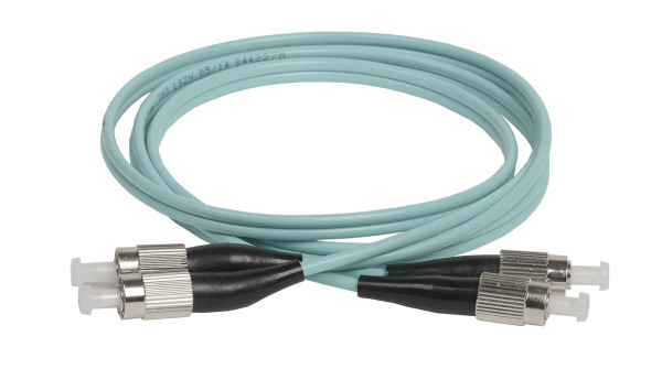 Коммутационный шнур оптический ITK, Duplex FC/FC (UPC/UPC), OM3 50/125, LSZH, 50м, цвет: бирюзовый, (FPC5003-FCU-FCU-C2L-50M)