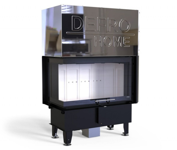 Угловая левая дровяная топка DEFRO HOME INTRA ME BL G, угловое стекло слева, гильотина
