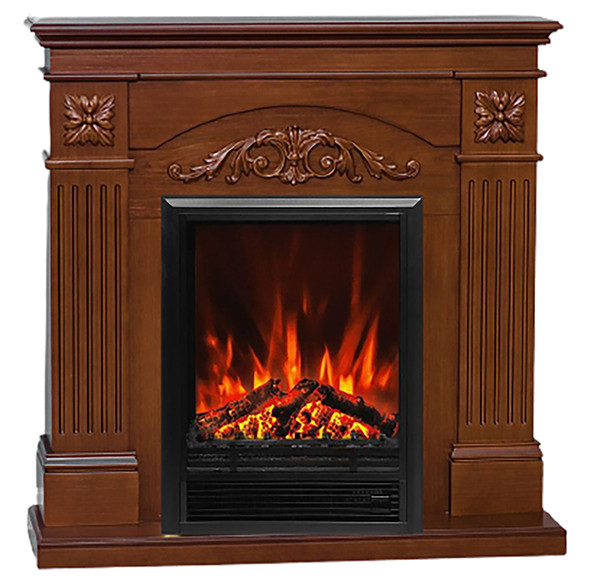 Электрокамин с классическим очагом 2D Elekam Adajio каштан с очагом Pulsar 23G