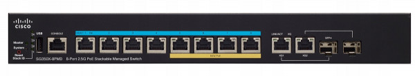 Коммутатор Cisco, SG350X-8PMD-K9-EU