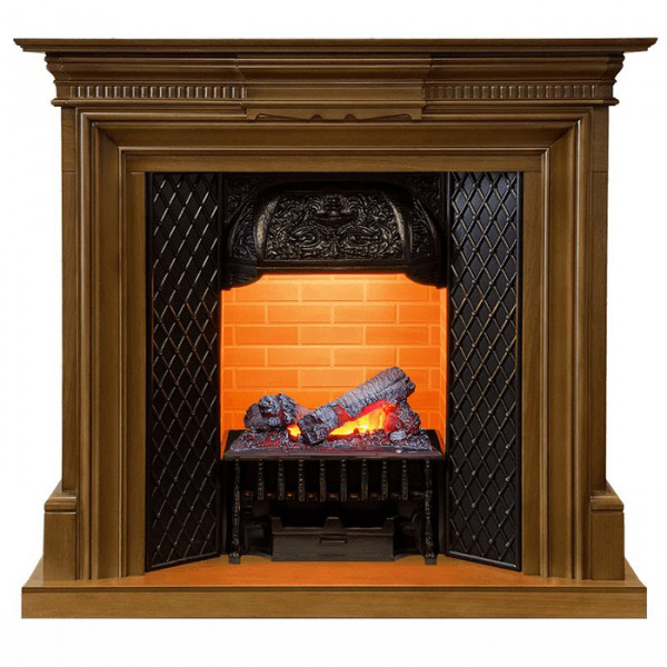 Электрокамин с классическим очагом 3D Dimplex Chelsea Орех с очагом Cassette 400