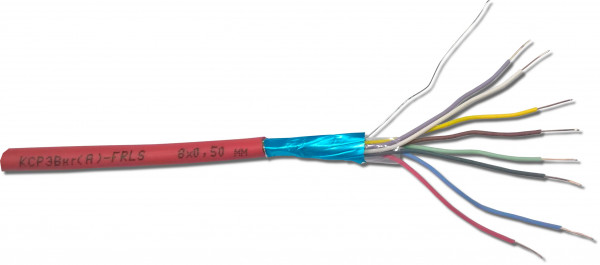 Кабель для систем ОПС и СОУЭ огнестойкий, с низким дымо и газовыделением КСРЭВнг(А)-FRLS 8х0,5 (0,2 кв мм)