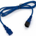 Шнур для блока питания Hyperline, IEC 320 C13, вилка C14, 1.8 м, 10А, провода 3 х 0,75 кв. мм, цвет: синий