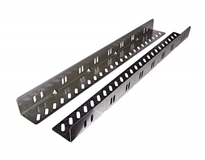 Уголок ЦМО УО, горизонтальный, l-образн., 53х42,5х990 мм (ВхШхГ), для шкафов и стоек, нагрузка до 100 кг, оцинкованная сталь, цвет: металл, (комплект 2 шт)