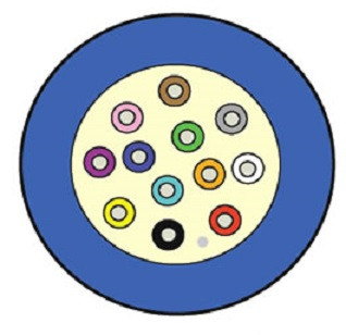 Кабель волоконно-оптический Siemon XGLO Tight Buffer,  8хОВ, OM4 50/125, LSZH, Ø 7,5мм, универсальный, небронированный, цвет: синий