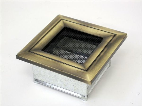 Вентиляционная решетка для камина Kratki 11х11 Оскар латунь 11O