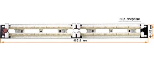 Кросс-панель Lanmaster, 19", 1HU, 100x110, кат. 5е, универсальная, неэкр., цвет: чёрный, (LAN-RS110-100FT)