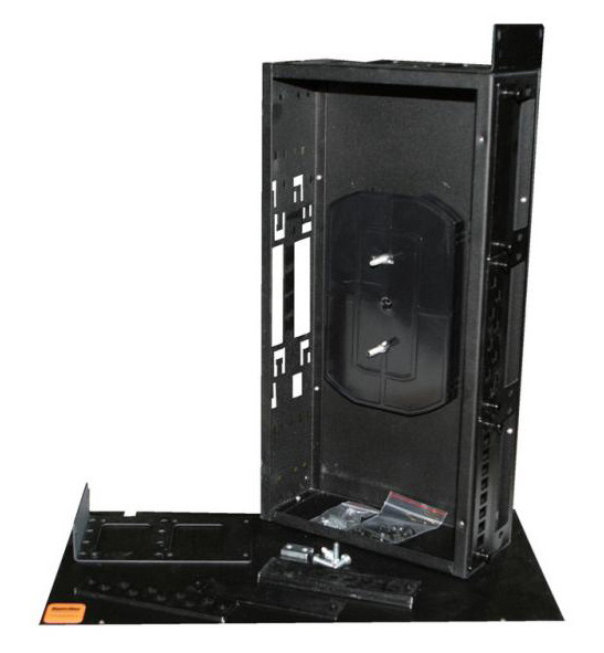 Коммутационная панель ВО Hyperline FO-19R, 2HU, портов: 48 SC, duplex LC, ST, FC  невыдвижная, прямая, цвет: чёрный, со сплайс-кассетой, без пигтейлов