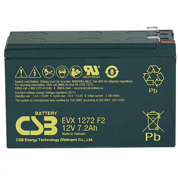 Аккумулятор герметичный свинцово-кислотный CSB EVX 1272