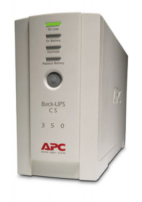 ИБП APC Back-UPS, 350ВА, линейно-интерактивный, напольный, 91х284х165 (ШхГхВ), 230V,  однофазный, (BK350EI)