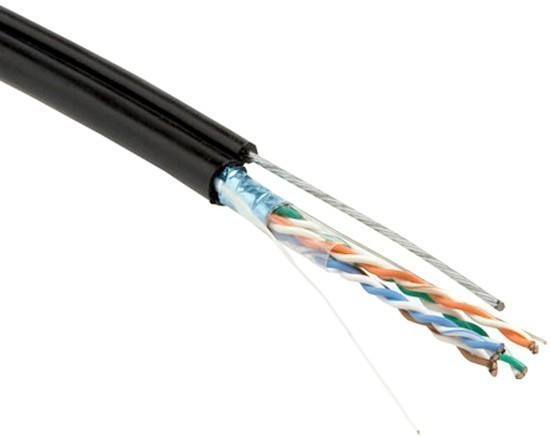 Бухта Hyperline FUTP4-C5E-S24-2SW-OUT-PE-BK-500, 500м