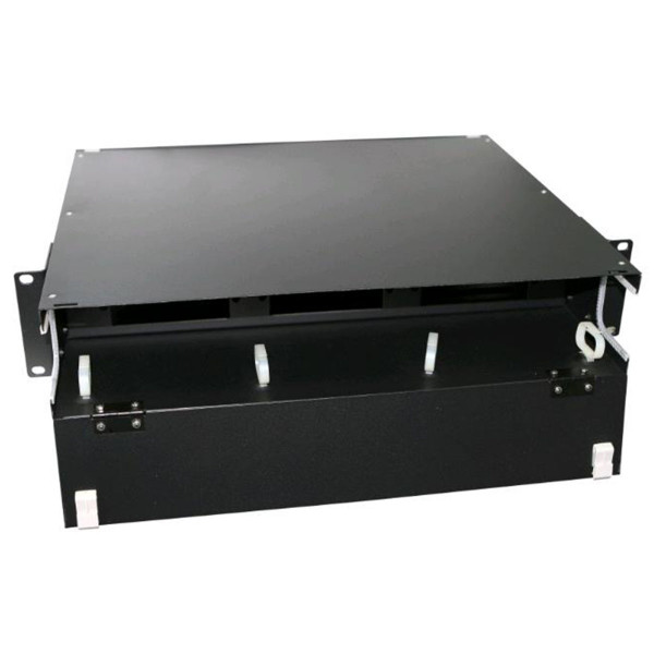 Коммутационная патч-панель Hyperline, 2HU, портов: 6   выдвижная, прямая, цвет: чёрный