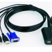 Переключатель KVM Aten, Petite, портов: 2 х VGA D-SUB (HDB-15), 25х82х70 мм (ВхШхГ), USB, цвет: чёрный