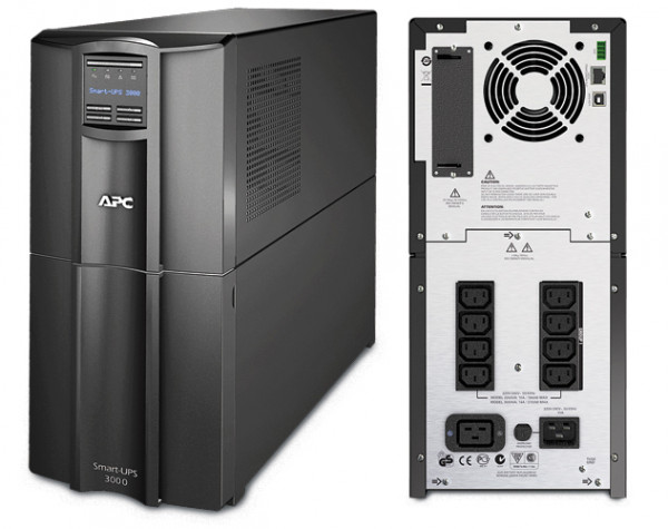 ИБП APC Smart-UPS, 3000ВА, линейно-интерактивный, напольный, 196х546х432 (ШхГхВ), 230V,  однофазный, Ethernet, (SMT3000I)