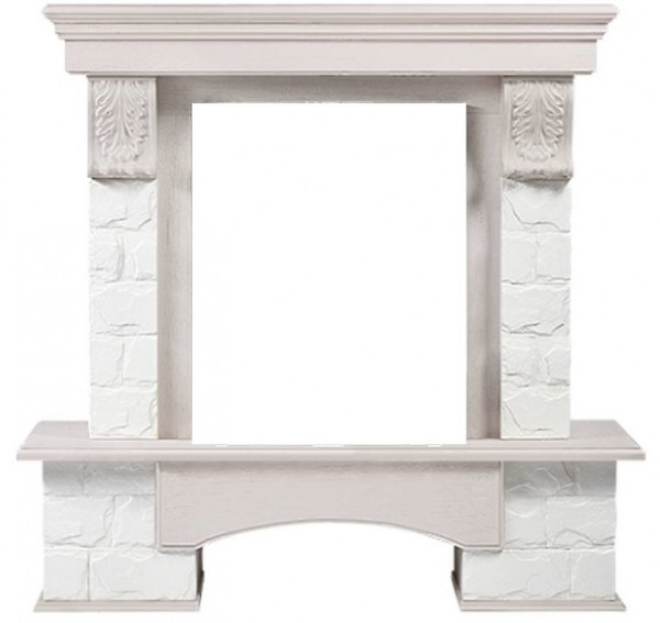 Классический портал для камина Firelight Forte Classic Белый/Белёный дуб