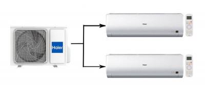 Мульти сплит система на 2 комнаты Haier 2U40S2SM1FA/AS07BS4HRA*2шт