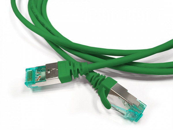 Шнур коммутационный Hyperline, кат. 6A, экр., S/FTP, RJ45/RJ45, d 4,5 5м, LSZH, AWG30 зелёный, (PC-LPT-SFTP-RJ45-RJ45-C6A-5M-LSZH-GN)