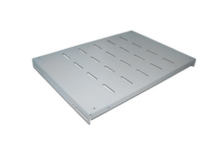 Полка TWT, перфорированная, стационарная, 1U, 490х1000 мм (ШхГ), нагрузка до 80 кг, для стоек, цвет: серый