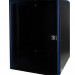 Шкаф телекоммуникационный настенный Datarex, 19", 18U, 757х600х600 мм (ВхШхГ), дверь: стекло, боковая панель: сплошная съемная, разборный, цвет: чёрный