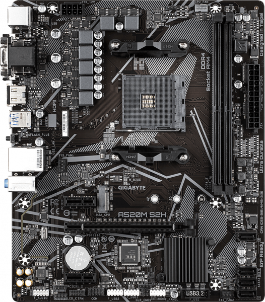 Материнская плата Gigabyte A520M S2H