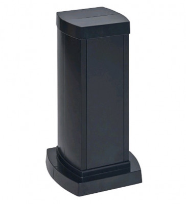 Миниколонна 2-х секционная Legrand Snap-On, 300 мм В, цвет: чёрный, с крышкой из алюминия 80мм