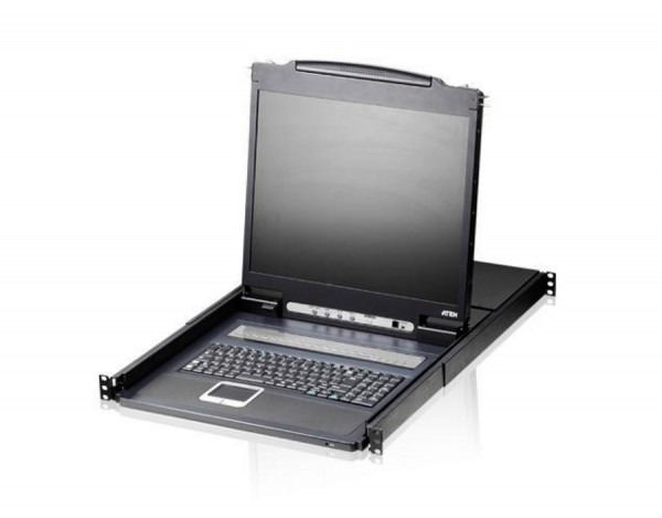 Переключатель KVM Aten, Altusen, портов: 8 х SPHD-18, 440х483х689,2 мм (ВхШхГ), USB, PS/2, цвет: чёрный