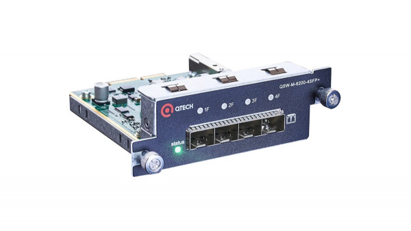 Интерфейсный модуль QTECH, QSW-6200, 10GE SFP+, (QSW-M-6200-4SFP+)