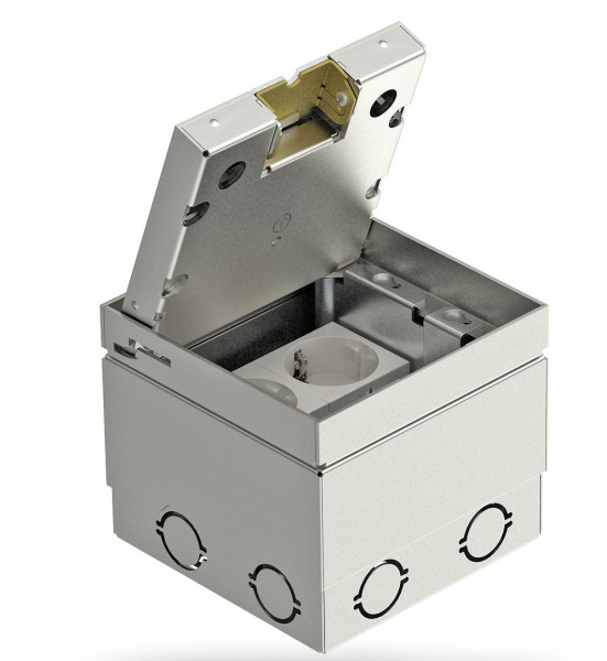 Люк напольный BETTERMANN UDHOME2, inox 304, укомплектованный, 110х125х125 мм (ВхШхД), глубина установки: 110 мм, универсальный, цвет: серый