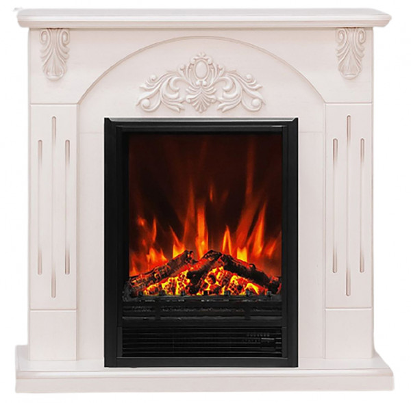 Электрокамин с классическим очагом 2D Elekam Picanto светлый беж с очагом Pulsar 23G