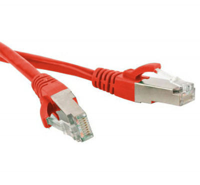 Шнур коммутационный Hyperline, кат. 5е, экр., SF/UTP, RJ45/RJ45, d 5,8 15м, LSZH, AWG26 красный, (PC-LPM-SFTP-RJ45-RJ45-C5e-15M-LSZH-RD)