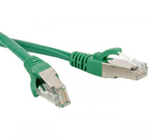 Шнур коммутационный Hyperline, кат. 6, экр., SF/UTP, RJ45/RJ45, d 6,2 2м, LSZH, AWG26 зелёный, (PC-LPM-SFTP-RJ45-RJ45-C6-2M-LSZH-GN)