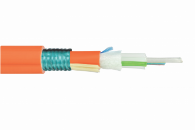 Кабель волоконно-оптический Eurolan L21 Loose tube,  8хОВ, OM4 50/125, LSZH, Ø 11,6мм, снаружи зданий в грунт, бронированный, цвет: оранжевый