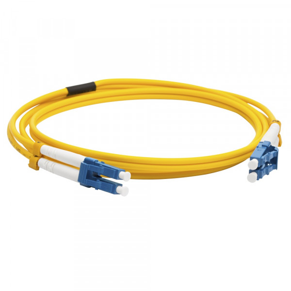 Коммутационный шнур оптический Lanmaster, Duplex LC/LC (UPC/UPC), OS2 9/125, LSZH, 3м, цвет: жёлтый, (LAN-2LC-2LC/SU-3.0)