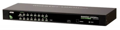 Переключатель KVM Aten, Altusen, портов: 16 х SPHD-15, 44х161,3х437,2 мм (ВхШхГ), USB, PS/2, цвет: чёрный