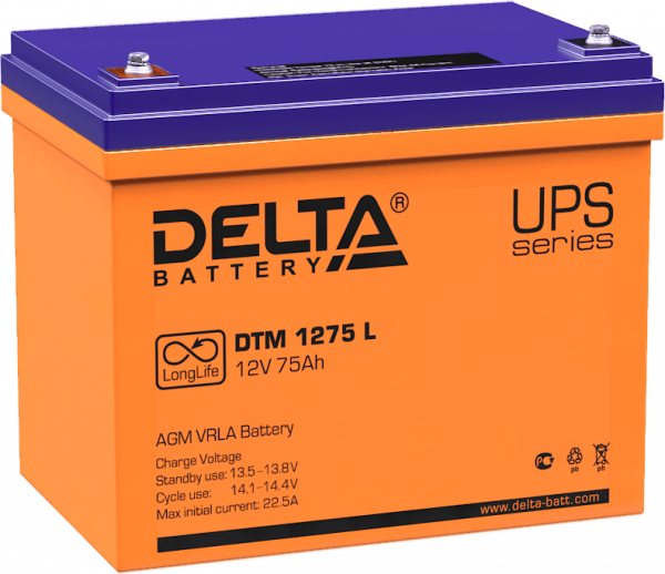 Аккумуляторная батарея Delta DTM1275L