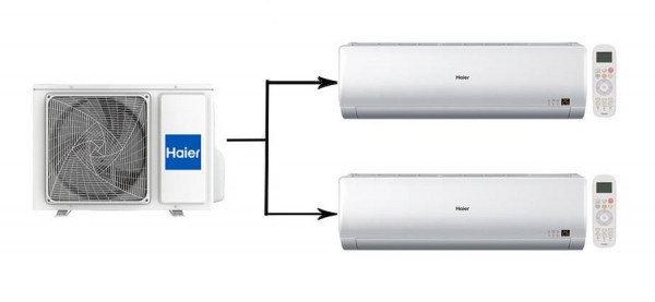 Мульти сплит система на 2 комнаты Haier 2U40S2SM1FA/AS07BS4HRA/AS09BS4HRA