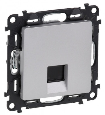 Розетка информационная Legrand Valena Life, 1x RJ45, кат. 5е, неэкр., внешняя, 51х58 мм (ВхШ), цвет: алюминий, (LEG.753640)