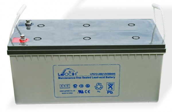 Аккумулятор для ИБП Leoch LPG, 218х240х522 мм (ВхШхГ),  необслуживаемый свинцово-кислотный,  12V/200 Ач, (LPG 200-12)