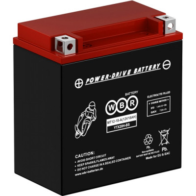 Аккумулятор для ИБП WBR MT, 161х87х150 мм (ВхШхГ),  необслуживаемый свинцово-кислотный,  12V/18 Ач, (MT12-18-A)