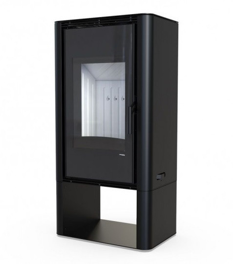 Дровяная печь DEFRO HOME SOLUM LOG, черная сталь