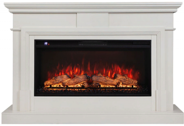 Линейный электрокамин Real-Flame MARCO 36 WT с очагом JOKER 36