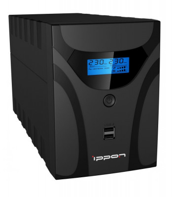 ИБП IPPON Smart Power Pro II Euro, 1600ВА, usb кабель в комплекте, линейно-интерактивный, напольный, 139х364х195 (ШхГхВ), 220V,  однофазный, (1029742)