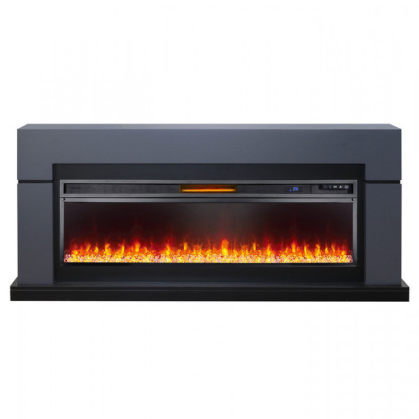 Линейный электрокамин Royal Flame Lindos Graphite Grey 60 (серый графит) с очагом Vision 60 LED