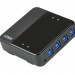 Переключатель KVM Aten, портов: 4, 26,8х93х93,7 мм (ВхШхГ), USB, цвет: чёрный