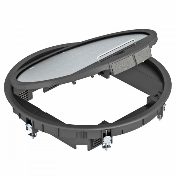 Люк напольный BETTERMANN GESR9, пластик, с ручкой, 66х324 мм (ВхШ), модулей: 12, в фальш-пол, цвет: чёрный