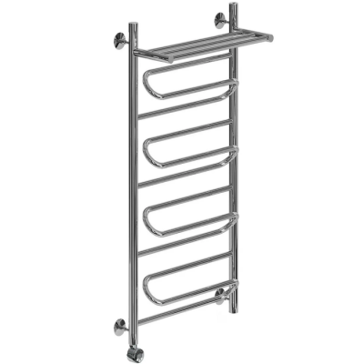 Электрический полотенцесушитель Ника ЛZ/ВП Электрическая Лесенка Зигзаг/Верхняя Полка 100х40 -4 лев