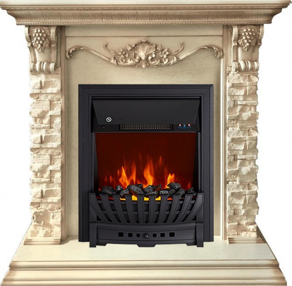 Электрокамин с классическим очагом 2D Royal Flame Adriana c очагом Aspen Black