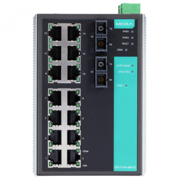 Коммутатор MOXA, EDS-516A-MM-SC