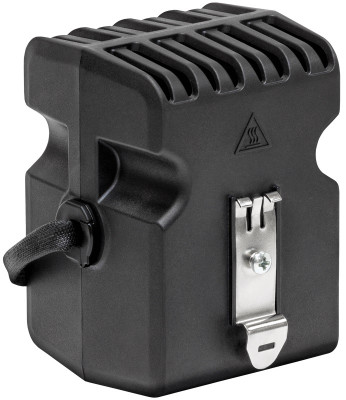 Нагреватель SILART SNV, 75х99х70 мм (ВхШхГ), 150Вт, на DIN-рейку, для шкафов, 230V, чёрный, с вентилятором