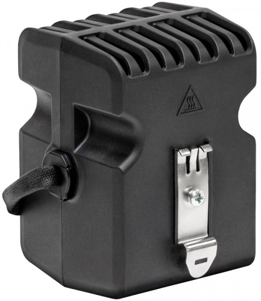 Нагреватель SILART SNV, 75х99х70 мм (ВхШхГ), 150Вт, на DIN-рейку, для шкафов, 230V, чёрный, с вентилятором